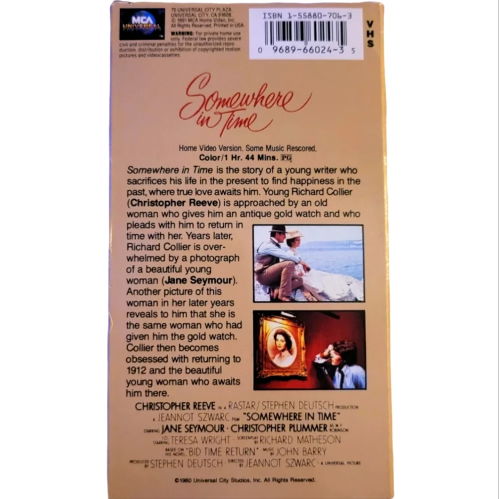 VHS Movie Somewhere In Time